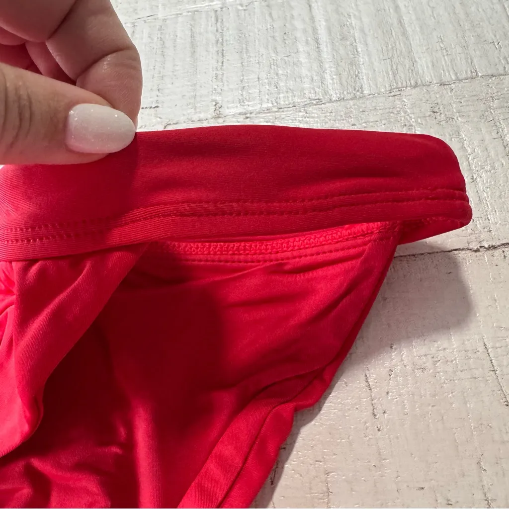 Andie Swim the Banded Cheeky Bikini Bottom NWT size XL Cherry Red Swimsuit - Image 4
