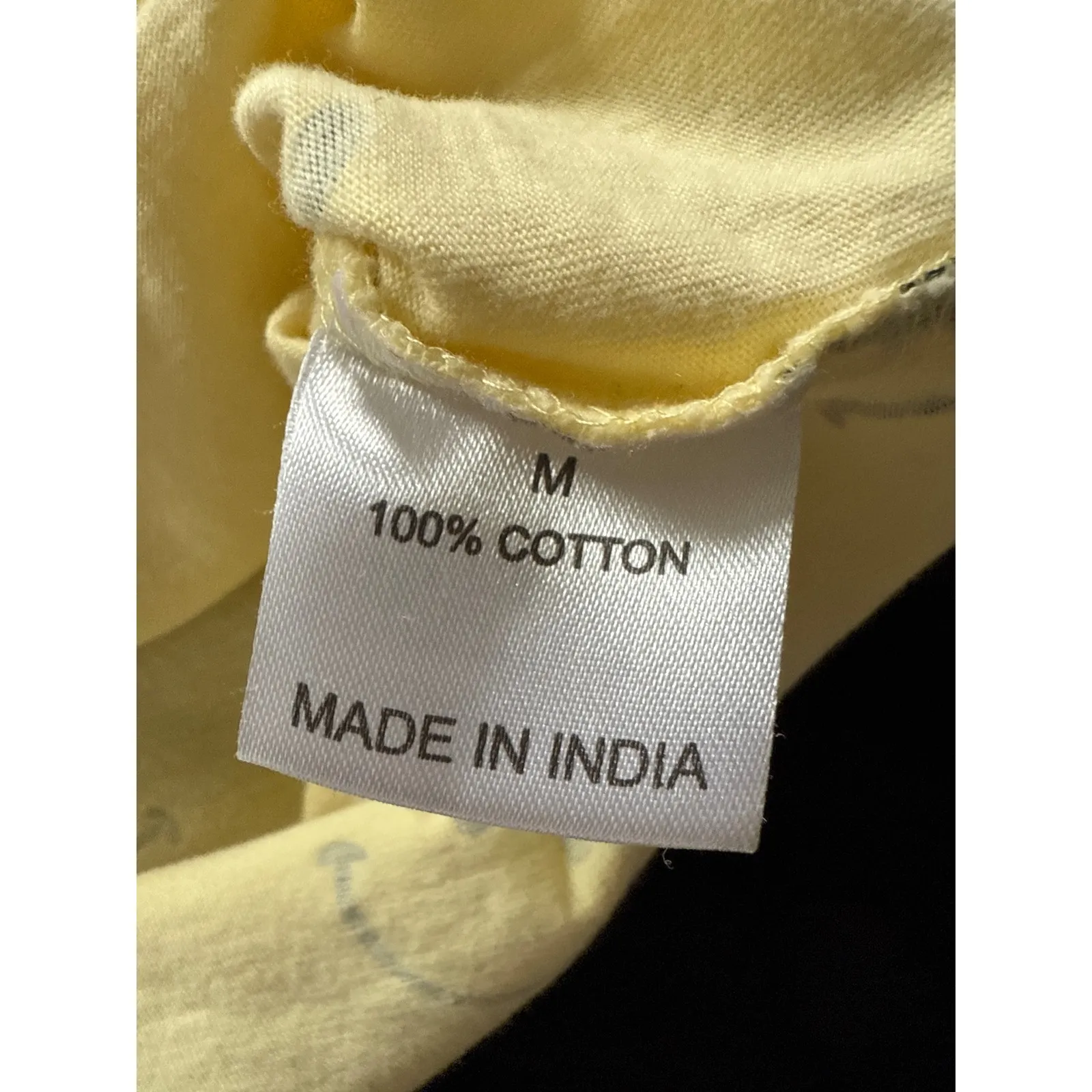 Vibe N Yellow Smiley Face Embroidered Pocket Cropped T Shirt Women's Medium - Image 5