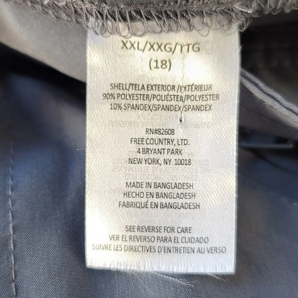 NWT! Free Country Womens Plus Size Cloud Grey Bermuda Board Shorts 2X - Image 4