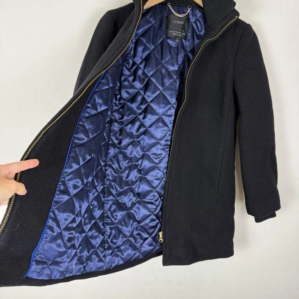 J. Crew Lodge coat in Italian Stadium-cloth Wool Black - Image 5