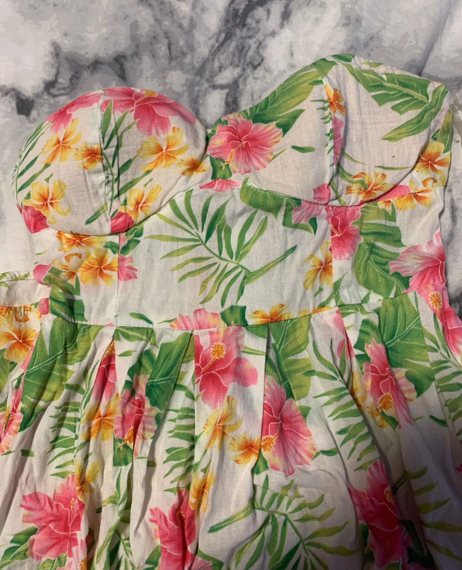 Floral Strapless Dress Multi - Image 4