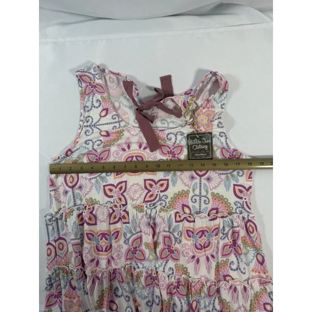 Matilda Jane tiered tank top in a vibrant floral and paisley pattern Size Large - Image 8