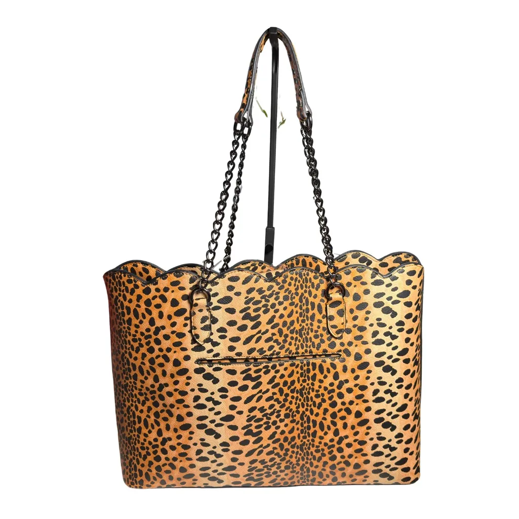 Betsey Johnson Leopard Print Satchel with Black Details - Image 2