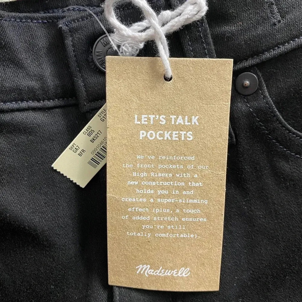 Madewell 9" Mid-Rise Skinny Jeans ISKO Stay Black‎ - Image 12