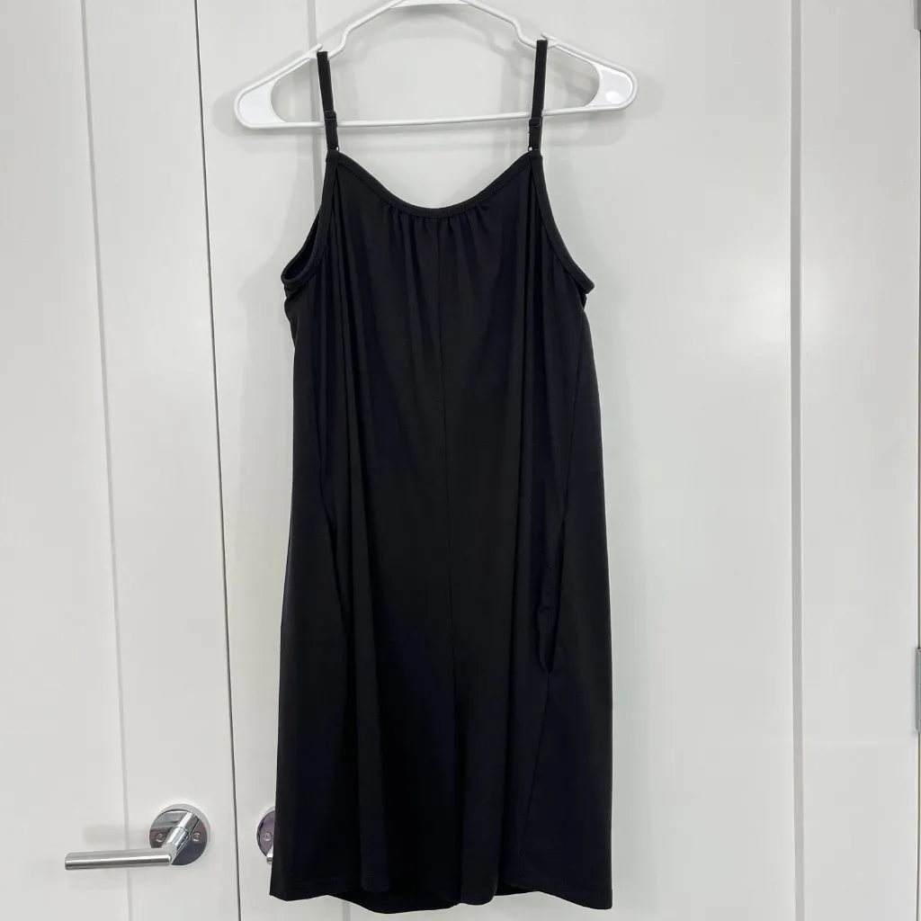 32 Degrees Medium Black Lightweight Knit Romper with Pockets - Image 8