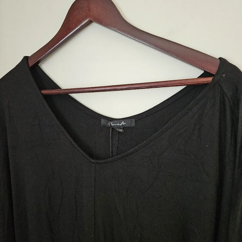 Yana K Dress 3/4 Lisa Long Sleeve Black Neutral Casual Oversized Loose Fit Size undefined - Image 4