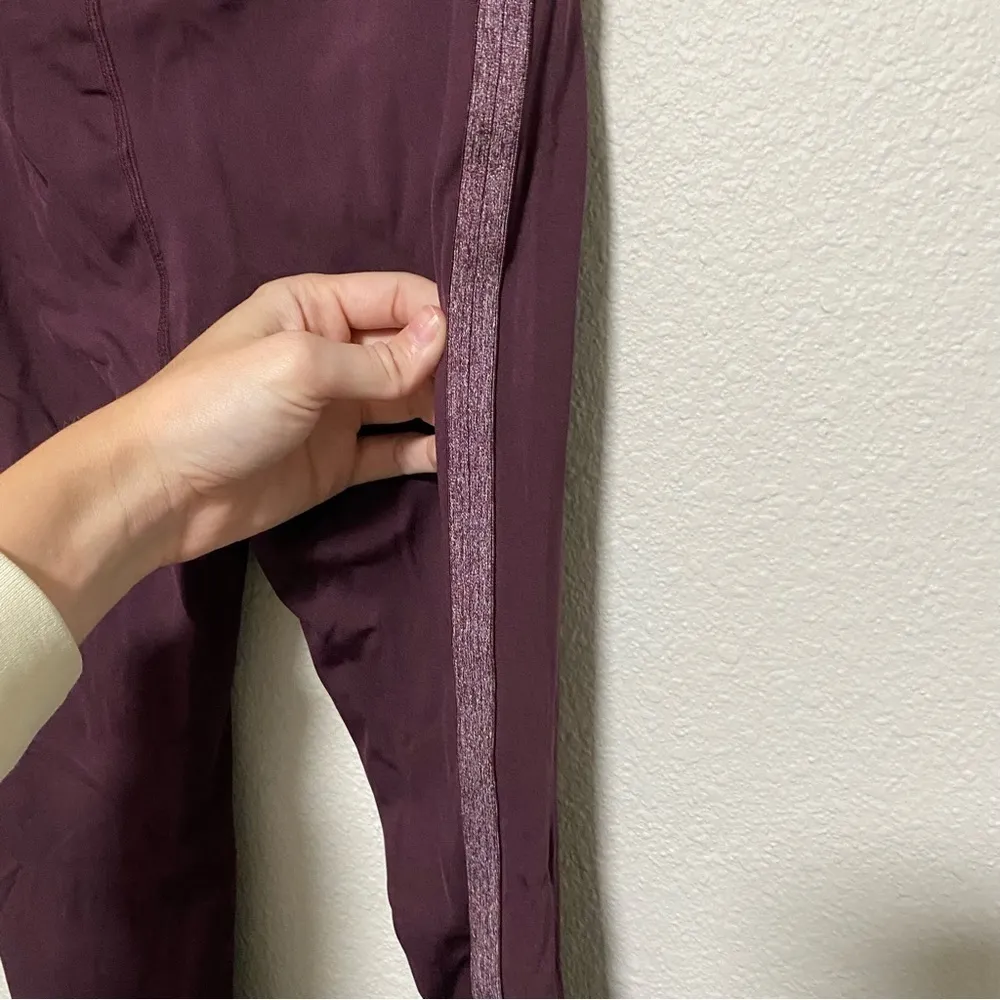 Free People Movement Wine Red Mesh Bottom Leggings - Image 8