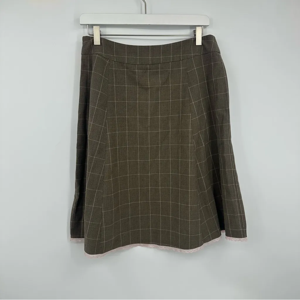 Old Navy Vintage Y2K Plaid Midi Skirt Size 6 Coquette Academia Early 2000s - Image 7