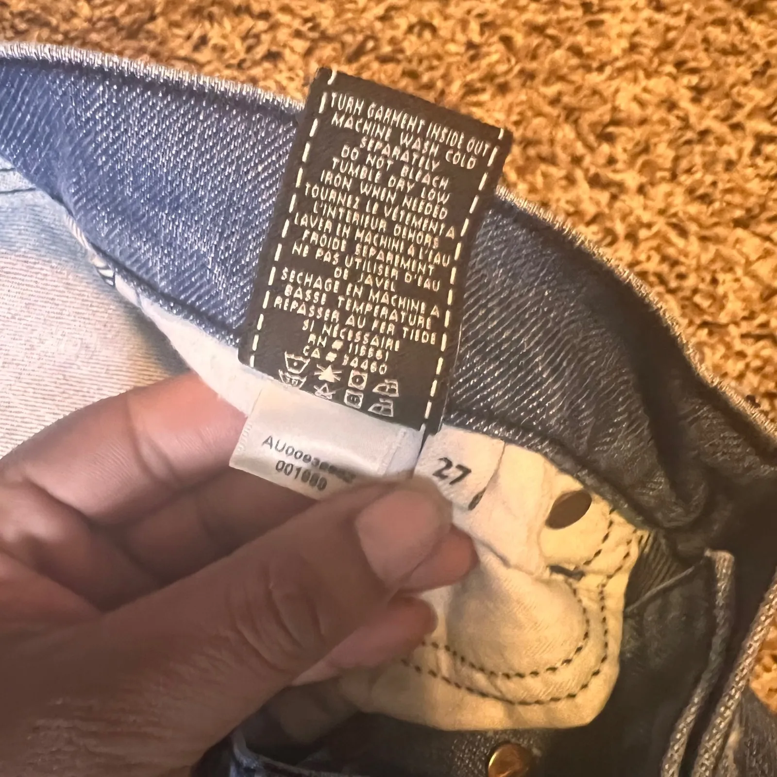 7 For All Mankind Rickie Classic‎ Boyfriend Distressed Jeans Women's Size 27 - Image 4