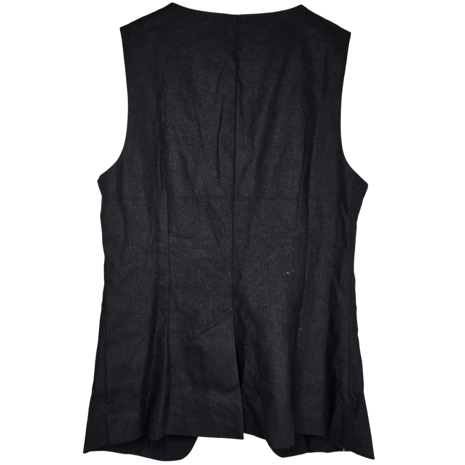 GAP Black Linen-Blend Longline Vest Sleeveless V Neck Blazer Womens Size S NWT - Image 2