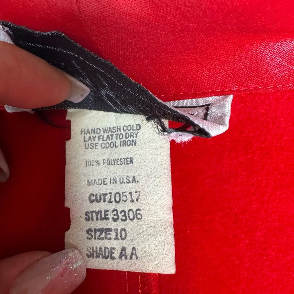 City Girl Polyester Red 1980s Vintage Suits,Separates for Women #145 Size 10 - Image 10