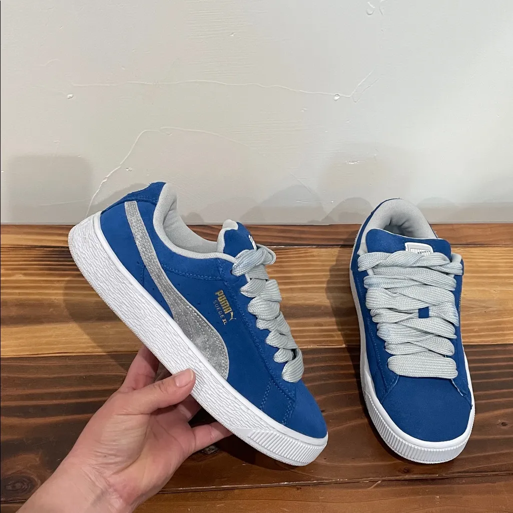 PUMA Suede XL Blue/Grey Size 6.5 - Image 6