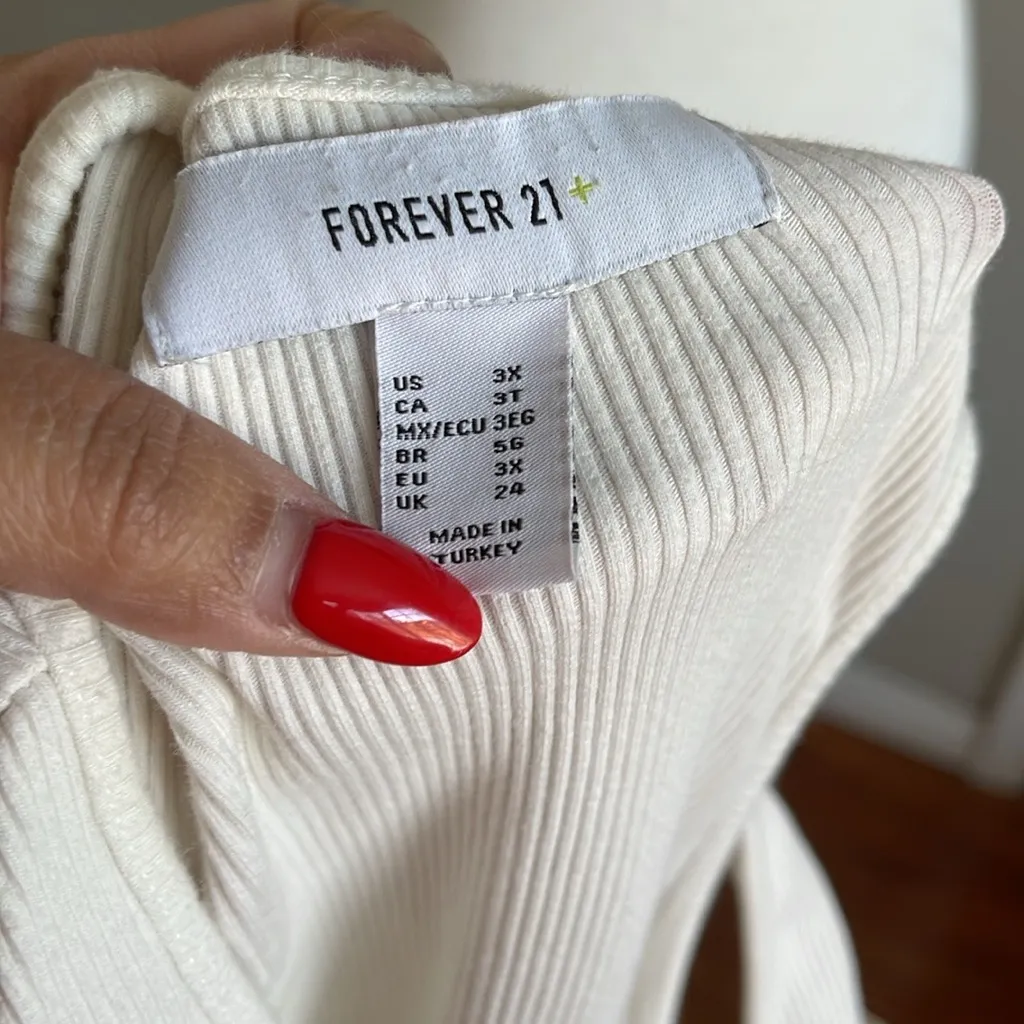 White Zipper Detail Tank Top Size 3X - Image 7