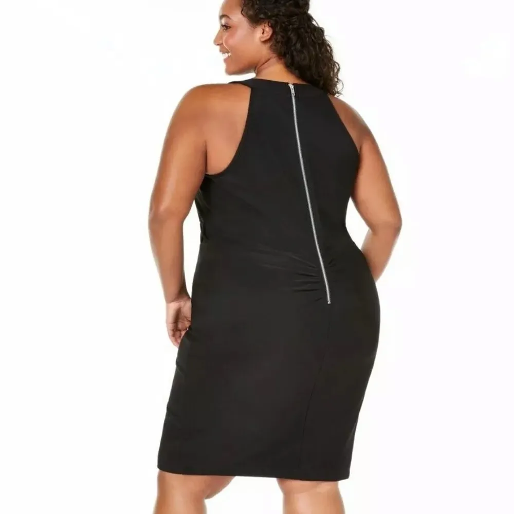 Emerald Sundae Black Bodycon Cutout Sheath Dress LBD Summer Plus Size - Image 3