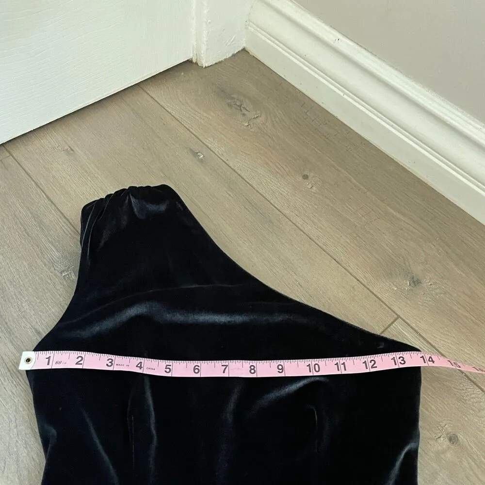Hutch Design Velvet Eliza Dress NWOT size XXS one shoulder cocktail black tie - Image 4