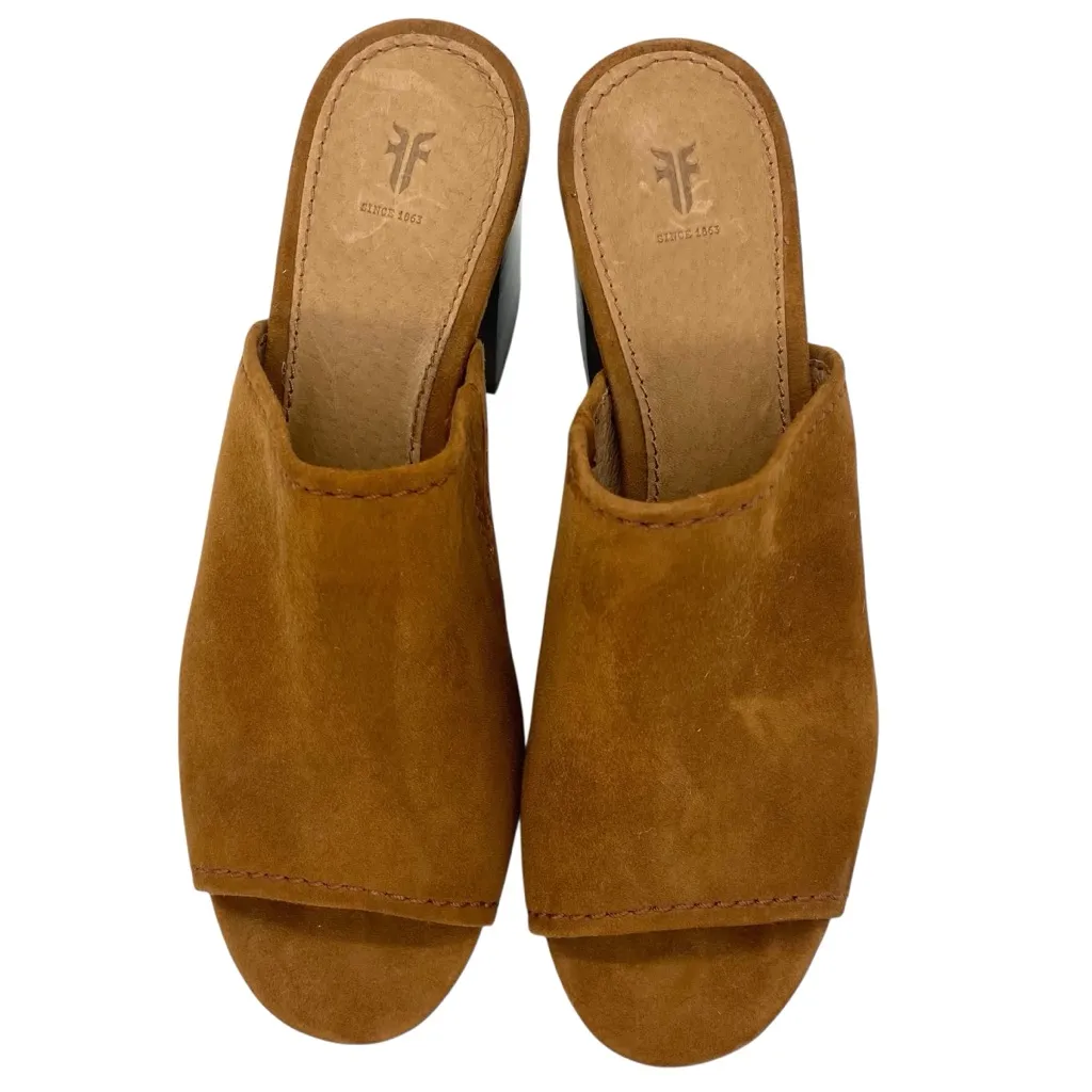 Frye Blake Mule Suede Leather Open Toe Sandals - Image 2