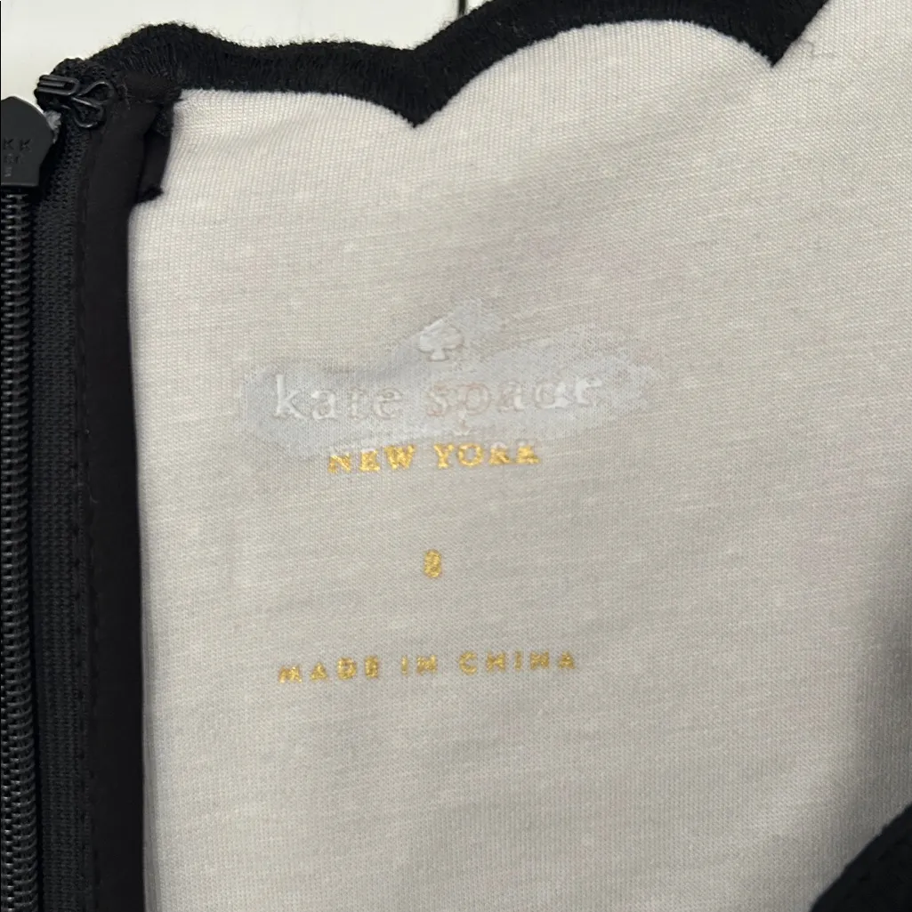 NWOT Kate Spade polka dot scalloped fit and flare dress 8 *flaw* - Image 6