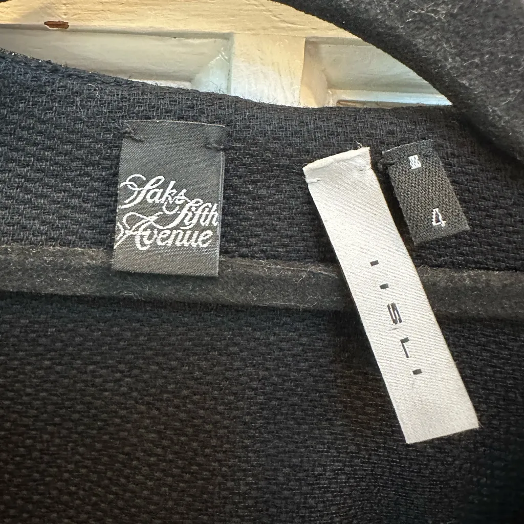 Vintage IISLI New York Saks Fifth Avenue Wool Glam Rock Metallic Jacket Size 4 - Image 9