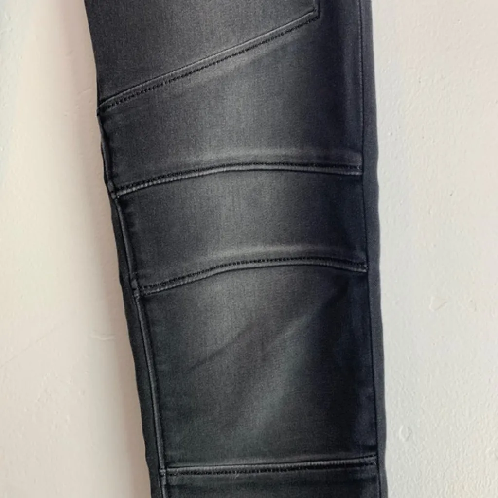 TRUE RELIGION Gray Wash Runway Moto Legging - Image 7