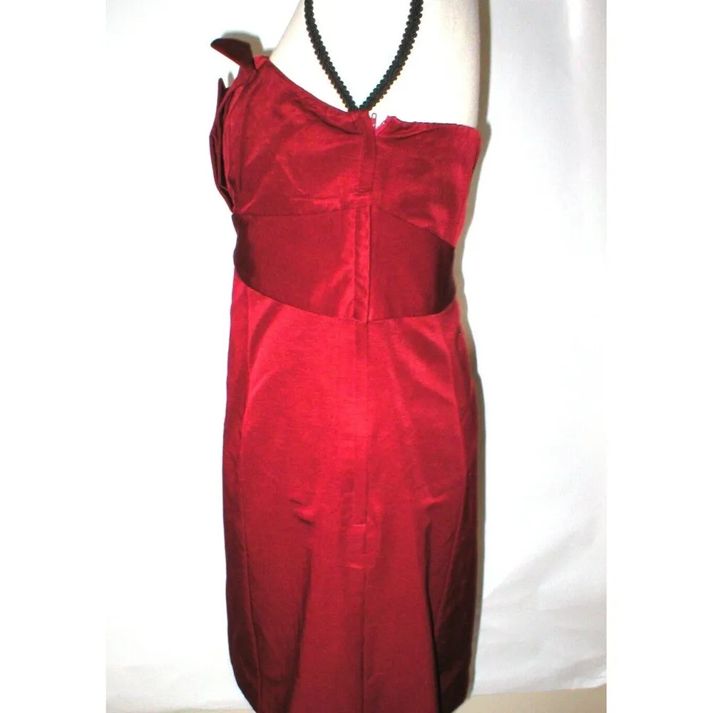 New Womens Party The Limited Dress Dark Red Strapless 2 Date Dinner Wedding Gues - Image 4