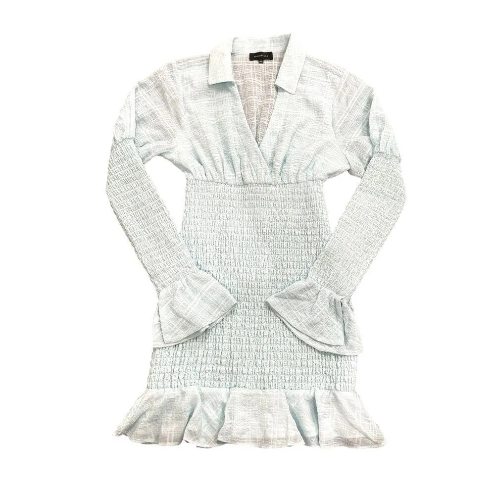 Majorelle Cheyenne Shirt Dress in Blue, Size XS​​​ - Image 3