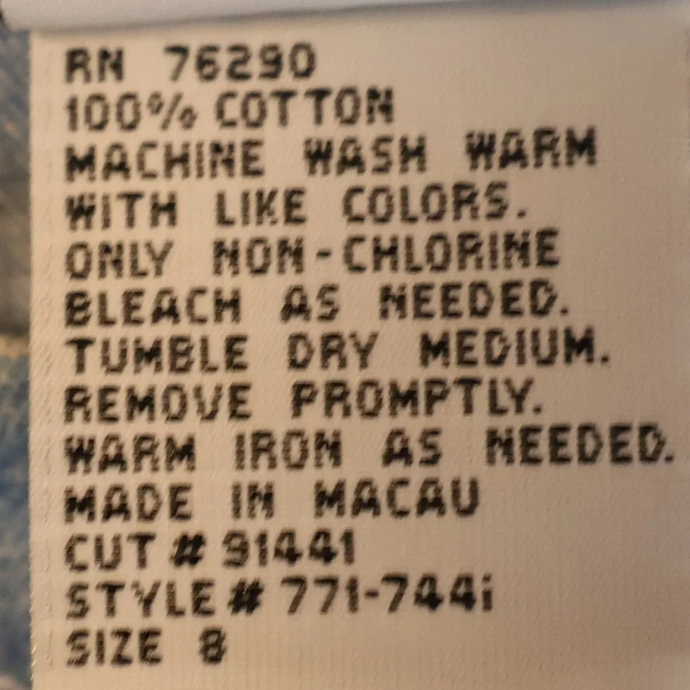 Vintage 90s Zebra Denim Midi Dress Modest Teacher Comfort Retro Cottage Size 8 Blue - Image 6