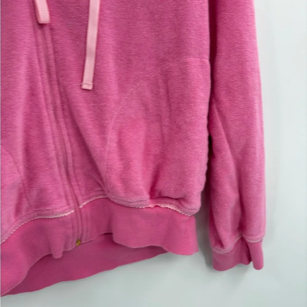 Lilly Pulitzer Women's Full Zip Hoodie Jacket Pink Terry Cloth Size small - Image 5