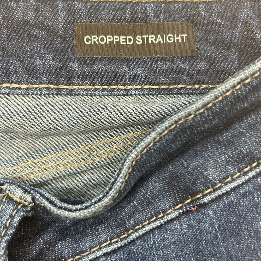 Judy Blue High Rise Cropped Straight Jeans Frayed Hem EUC 7/28 Stretch JB88375 - Image 10