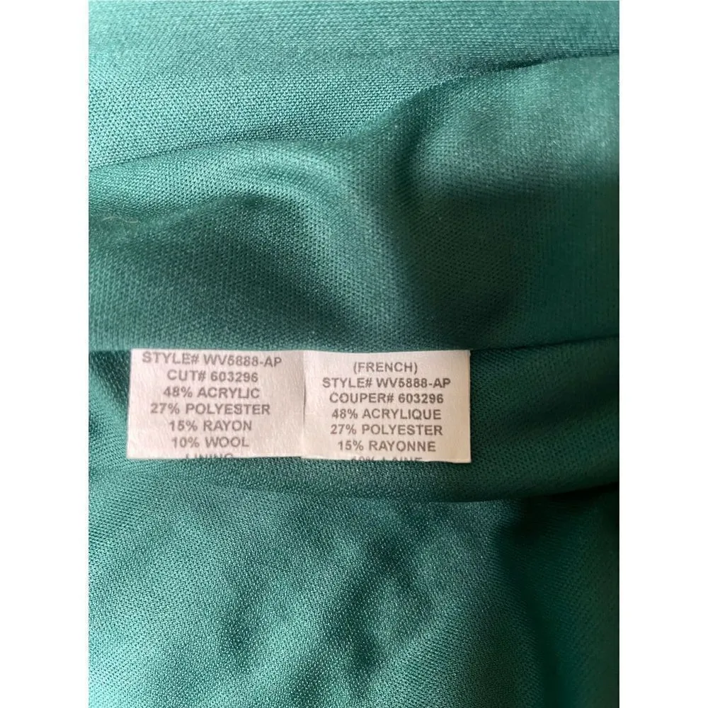 Anthropologie Eva Franco Emerald Gold‎ Tweed Skirt, Size 8P Green - Image 5