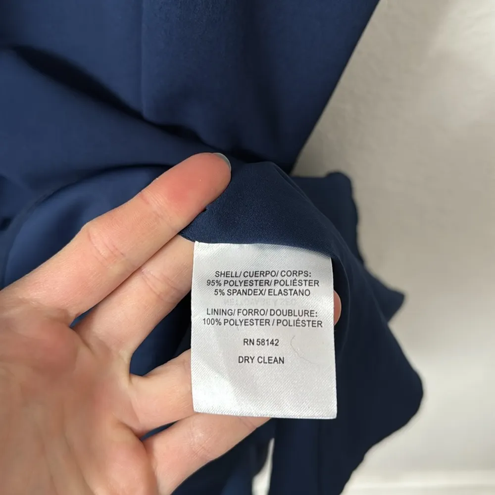 NWT Gal Meets Glam 10 Tyler Off the Shoulder Scuba Crepe Dress in Navy - Image 10