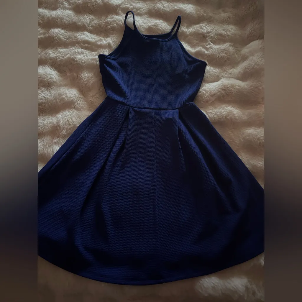 Chesley Midnight Blue Mini Dress - Image 3