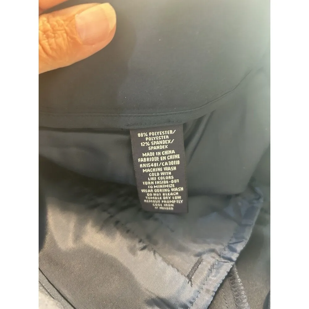 Oxford Golf Women’s Size 10 Golf Shorts Navy Blue Stretch Mid Rise White Trim - Image 3