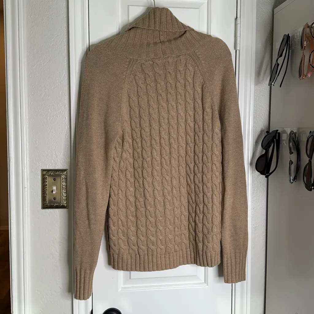 Banana Republic chunky cableknit wool blend cowl neck sweater holiday 2012 - Image 3