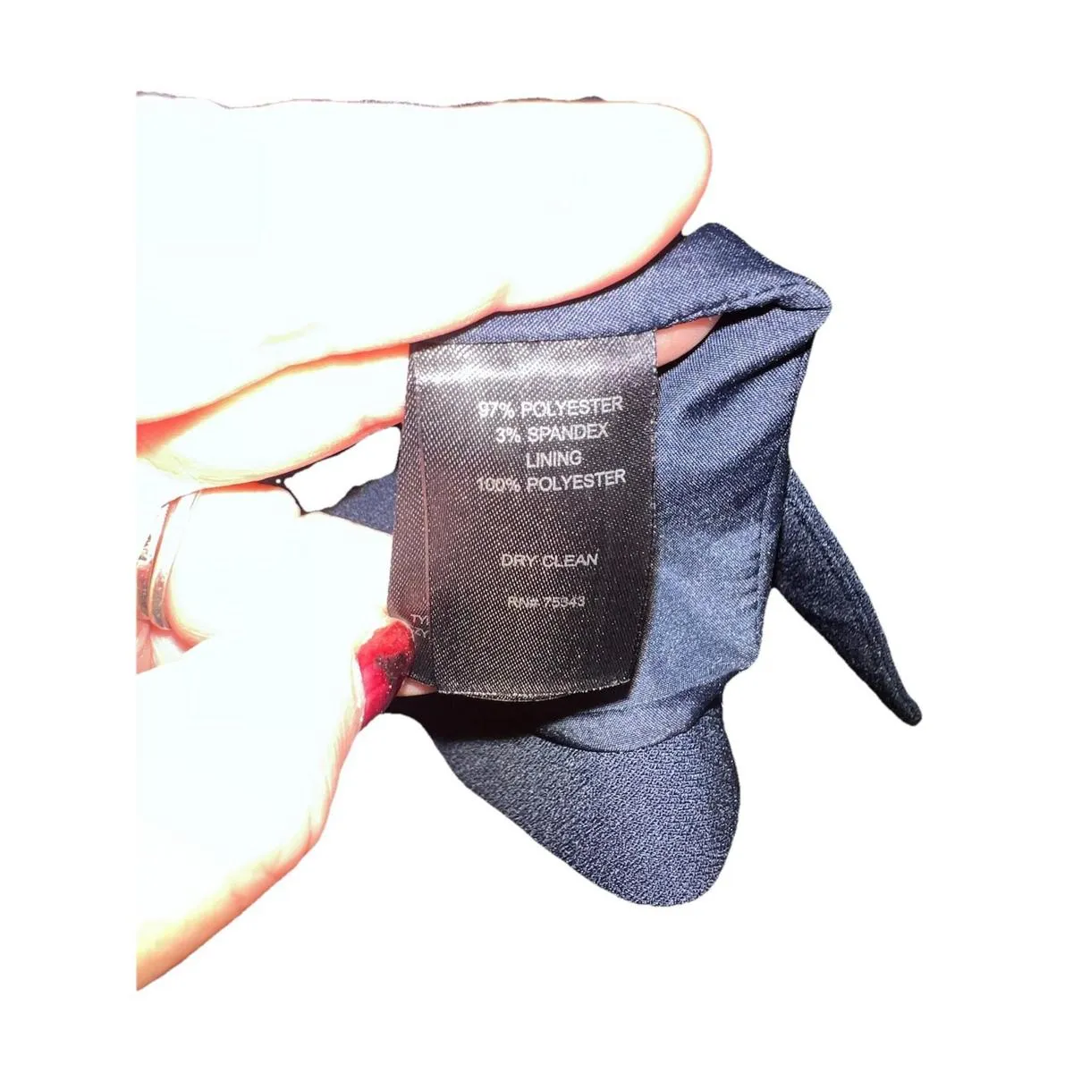 Cynthia Rowley Navy Blue Open Front Long Lined Blazer Size M - Image 8