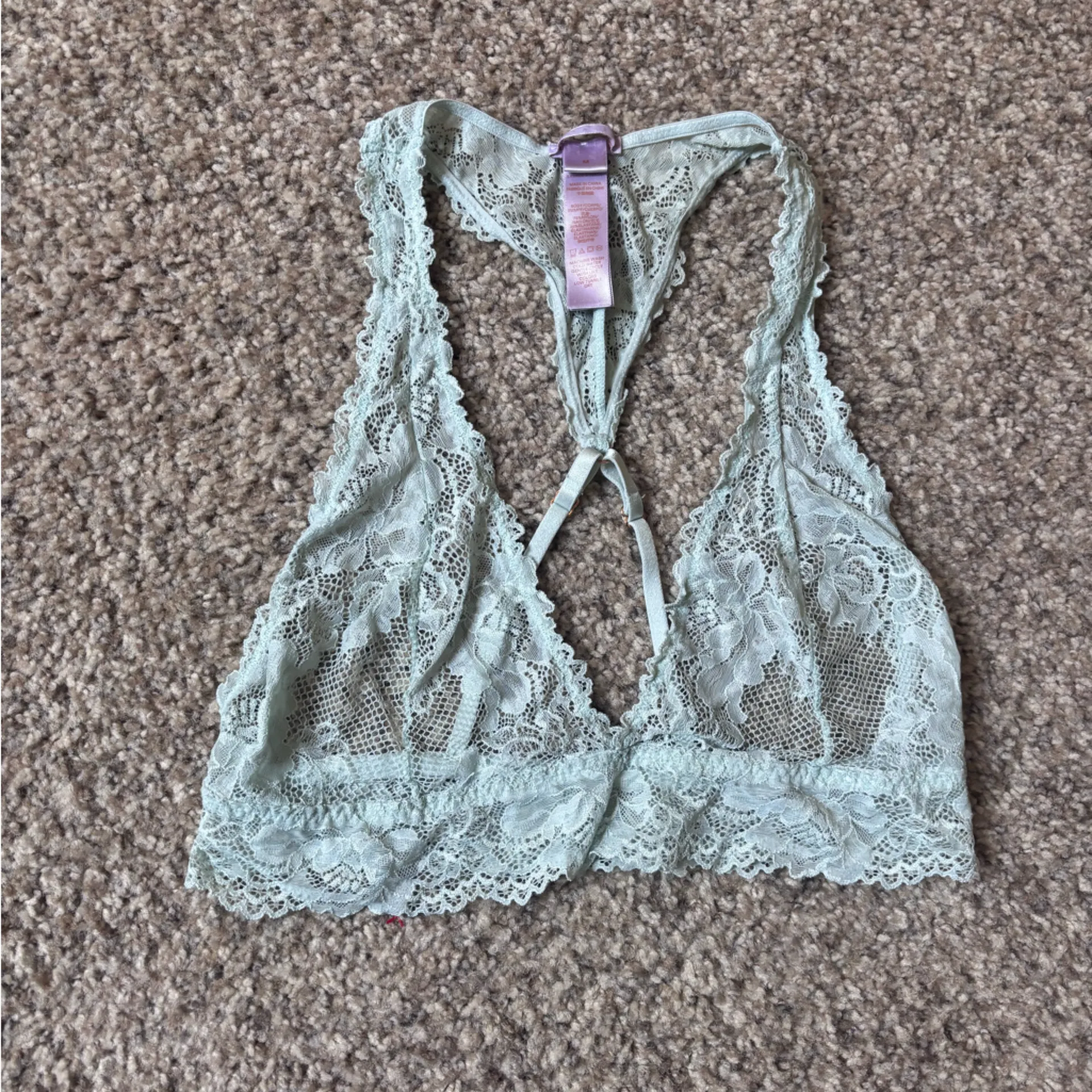 Lace Bralette in Light Blue Size M - Image 3
