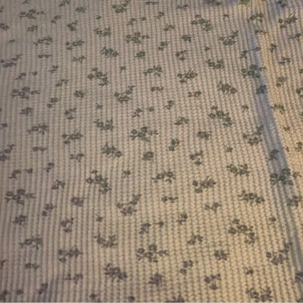 Brandy Melville White and Green Floral Short Sleeve Top - Image 2