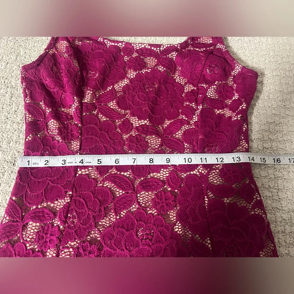 Nikibiki Magenta Lace Mini Dress - Image 6