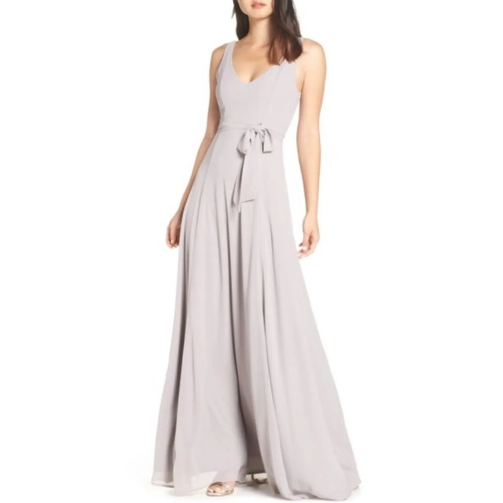 Show Me Your Mumu SMYM Jenn gray dove maxi dress NEW LARGE - Image 7