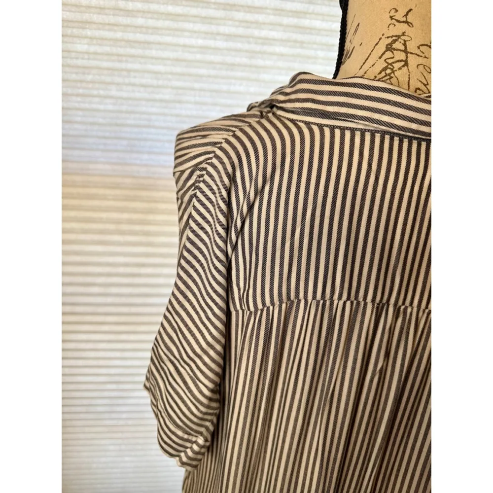 MADEWELL Size Large Central Striped Shirt Dress Button Down Front - Image 13