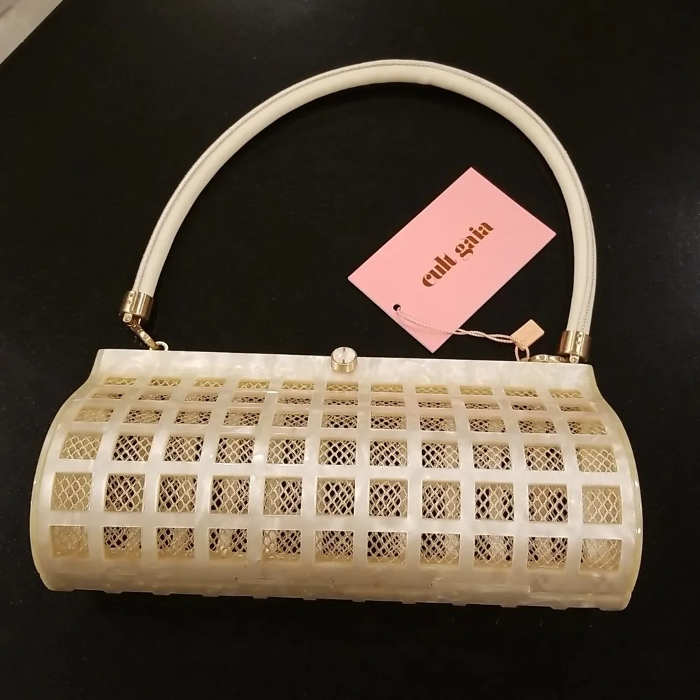 💕CULT GAIA💕 Alana Acrylic Shoulder Bag ~ Ivory NWT - Image 10