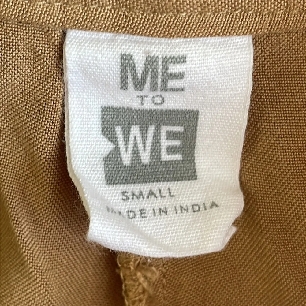 Me To We Pacsun Tan High Waisted Paper Bag Pants - Image 5