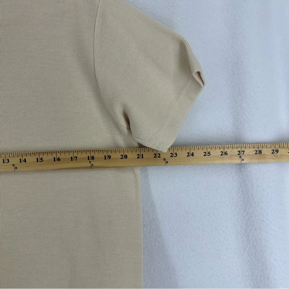 Sag Harbor Petite Style 2053 Basic T Shirt Womens Medium Beige - Image 4