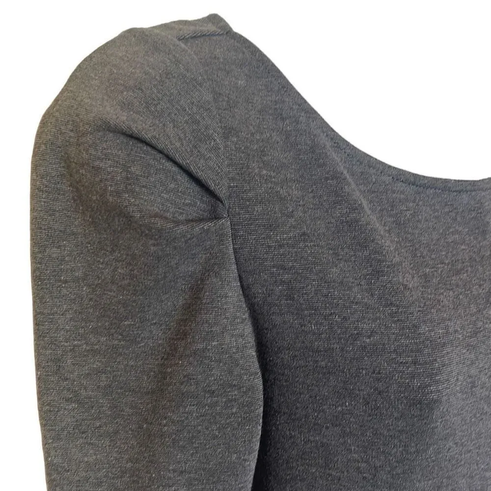 Juicy Couture Women's Gray Cotton Blend Shift Mini Dress Size L - Image 4