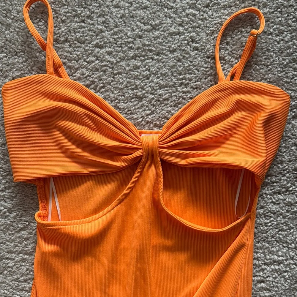 Vibrant Orange Maxi Dress - Image 2