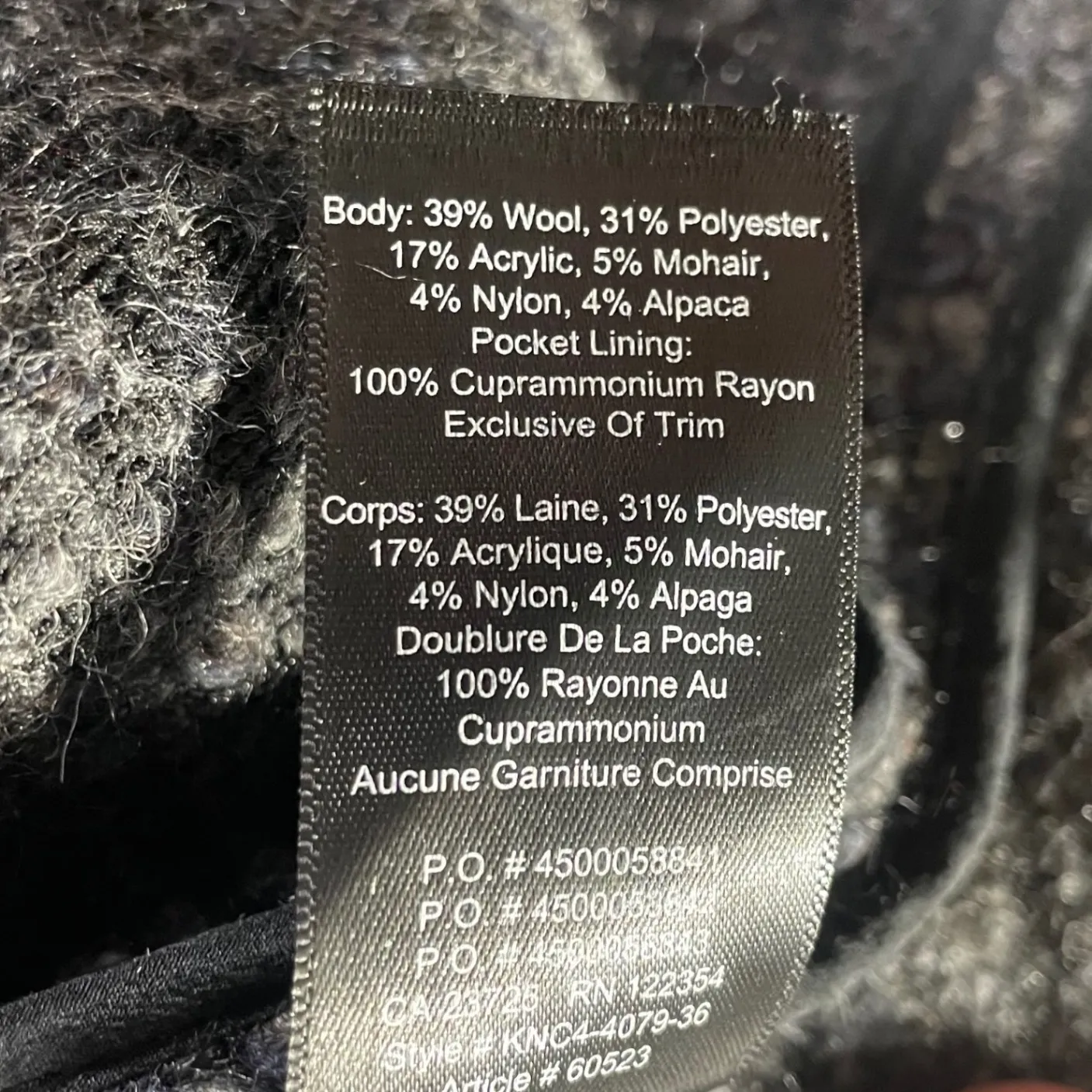 Wilfred Aritzia Boucle Shawl Collar Open Cardigan Gray Wool Blend Women's 8 - Image 10