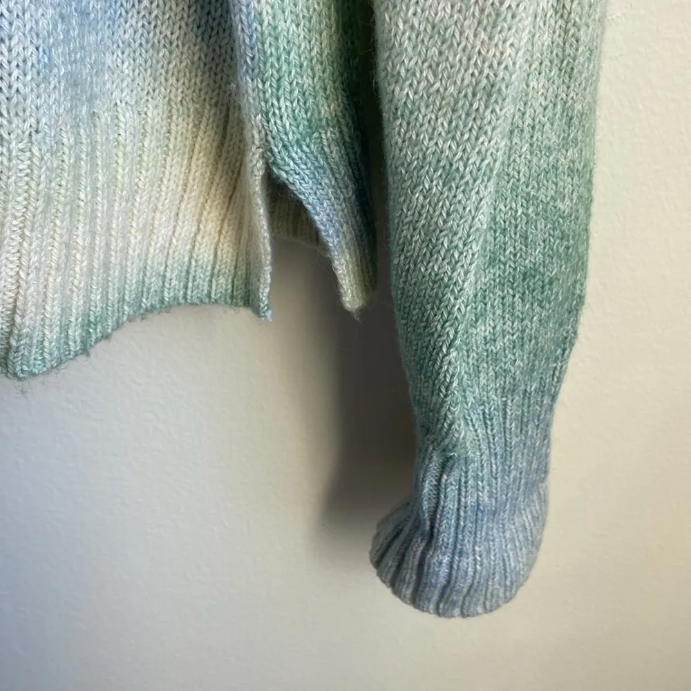 J. Crew Factory Space-dyed crewneck sweater (Sz XL) Blue & Green Ombré Cotton - Image 5