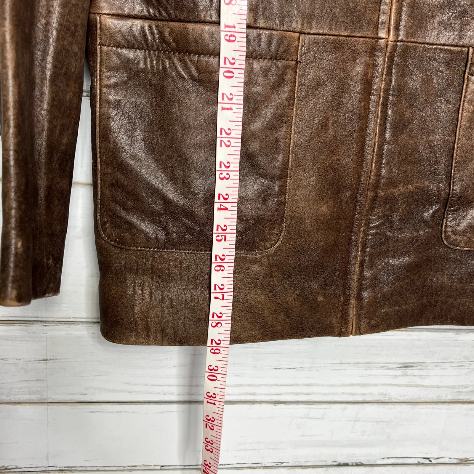 Cabela’s Women’s Genuine Leather Jacket Brown Size Large Zip Front - Image 6