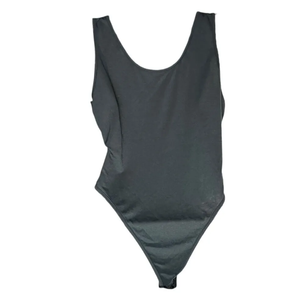 Romwe XL Black Heavy‎ Metal Graphic Bodysuit Skull Grunge Halloween Spooky Biker - Image 3