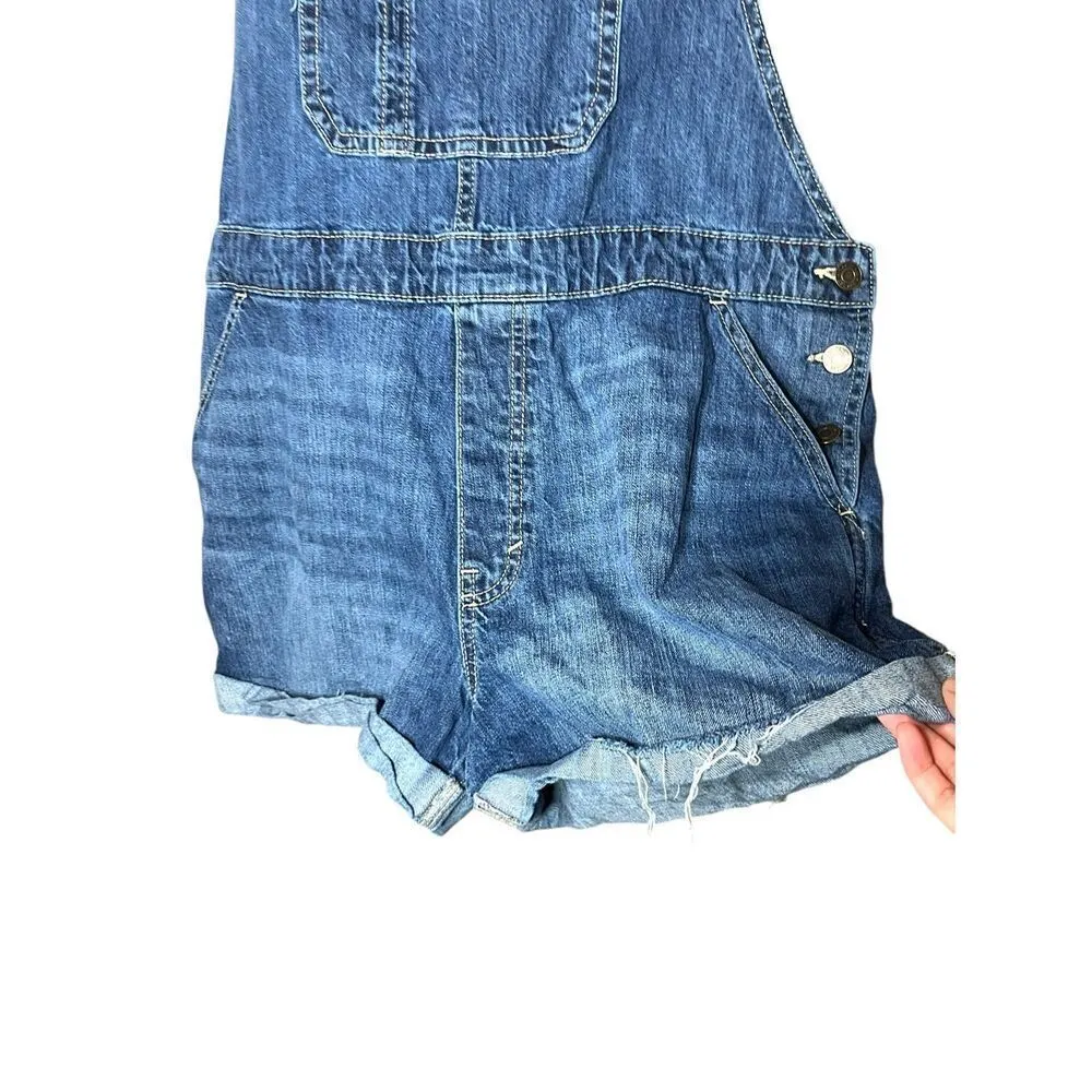 Gap Denim Shortalls Overalls Size XL - Image 4