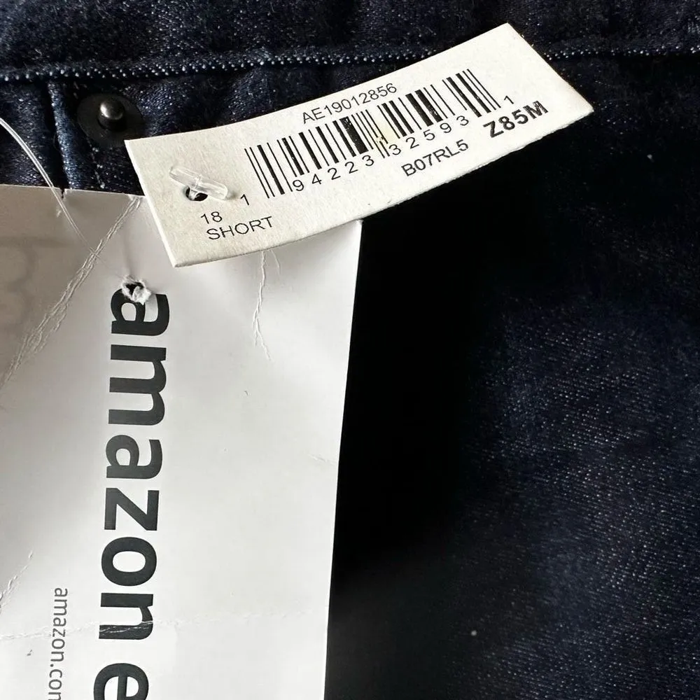 Amazon Essential Plus Size Jeans 18 Short Blue - Image 4